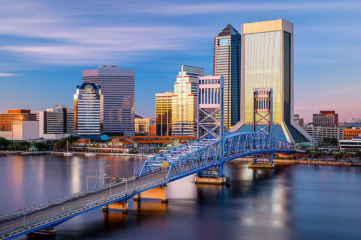 Jacksonville, Florida, USA downtown city skyline. Jacksonville, FL