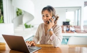 Thai family using technology in their everyday live.