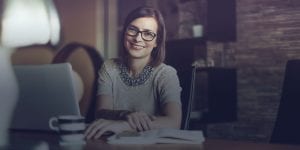 Business Woman Smiling