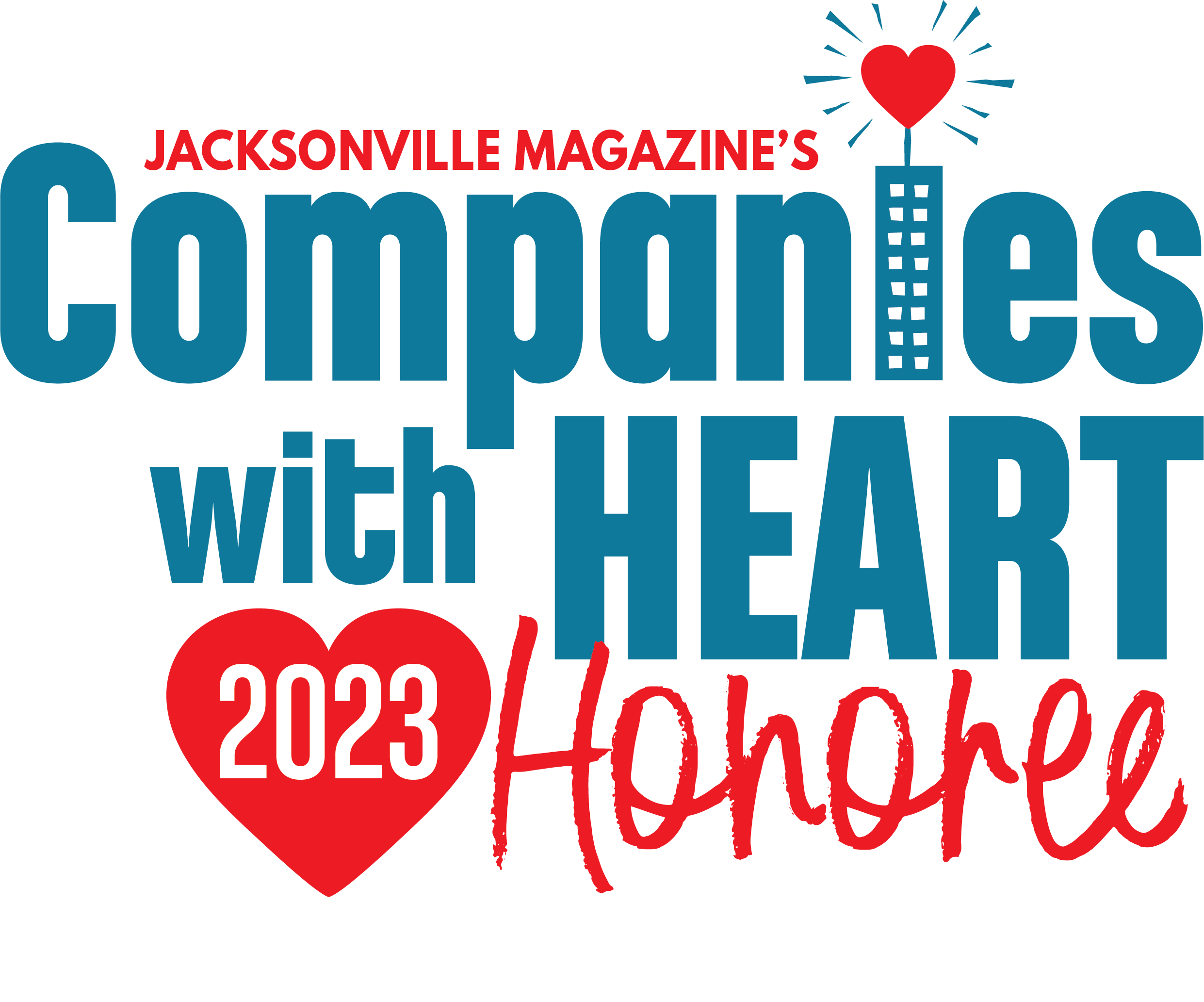 Companies With Heart 2023 big heart-Honoree Jacksonville Magazine Companies with Heart
