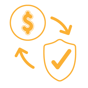 money and shield icon