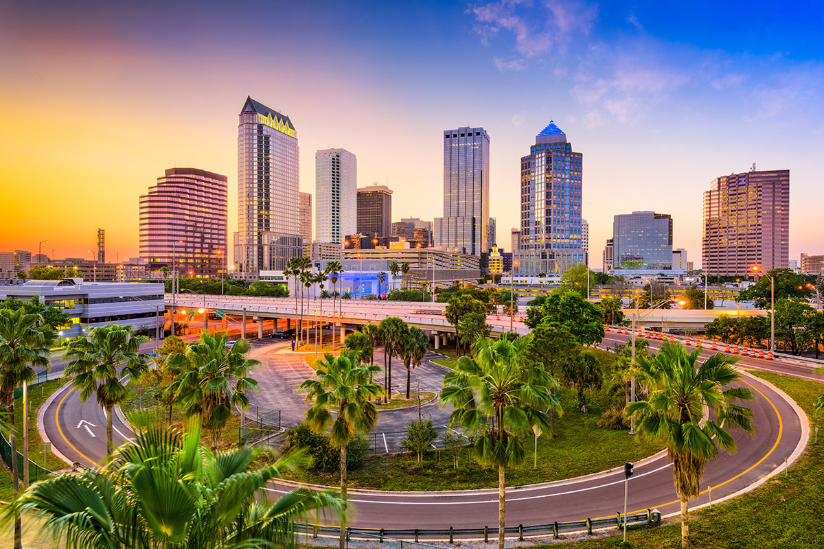 Tampa Florida, USA downtown city skyline. Tampa Florida